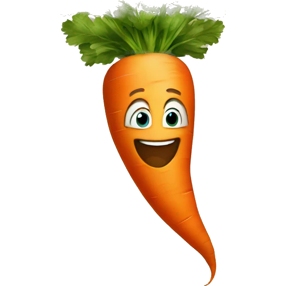 A happy carrot emoji