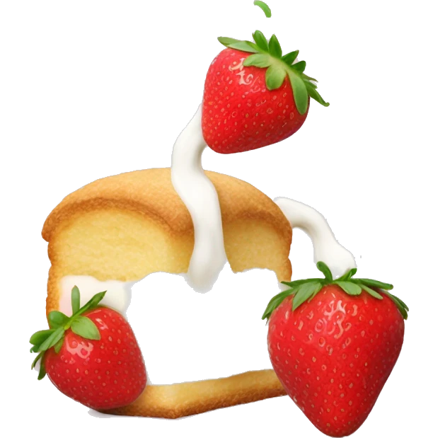 Cromboloni with milk strawberry filing  emoji