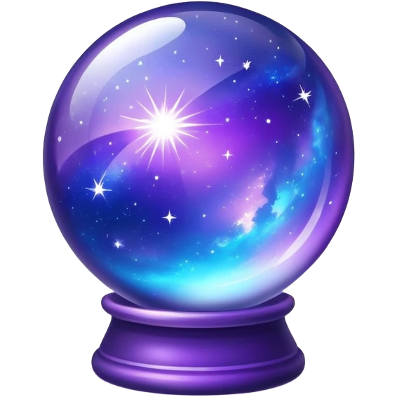Crystal with galaxy inside emoji