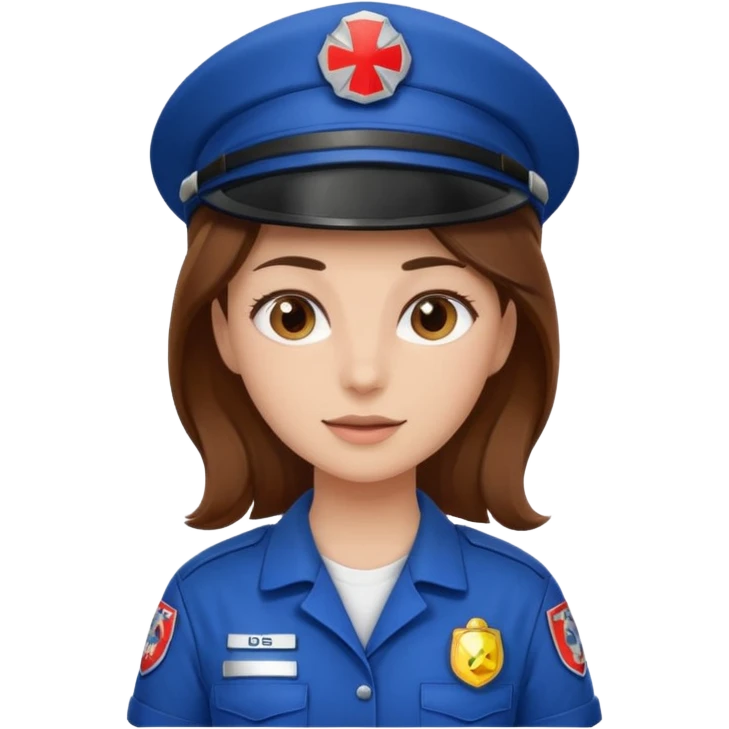 brown hair girl emergency worker emoji
