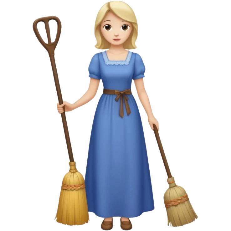 lady sweeping dust emoji