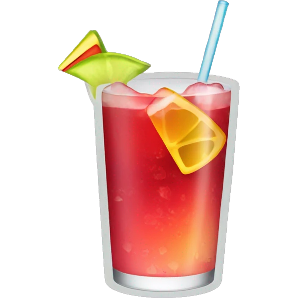 Cocktail with redbull can in it  emoji