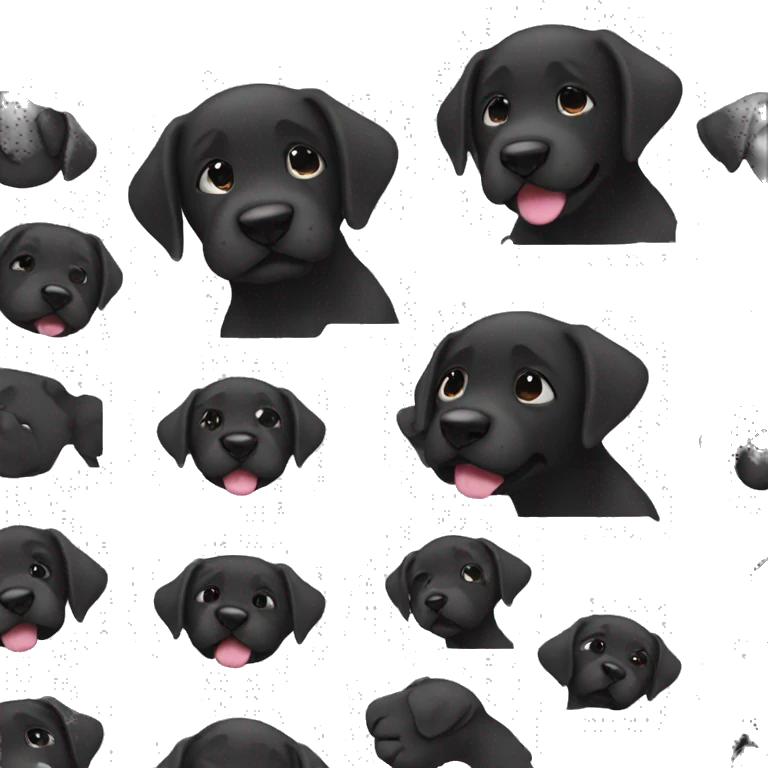 black labrador puppy is crying a lots of tears emoji