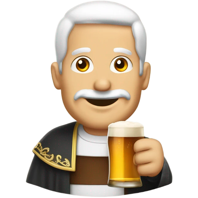 frate con boccale di birra in mano emoji