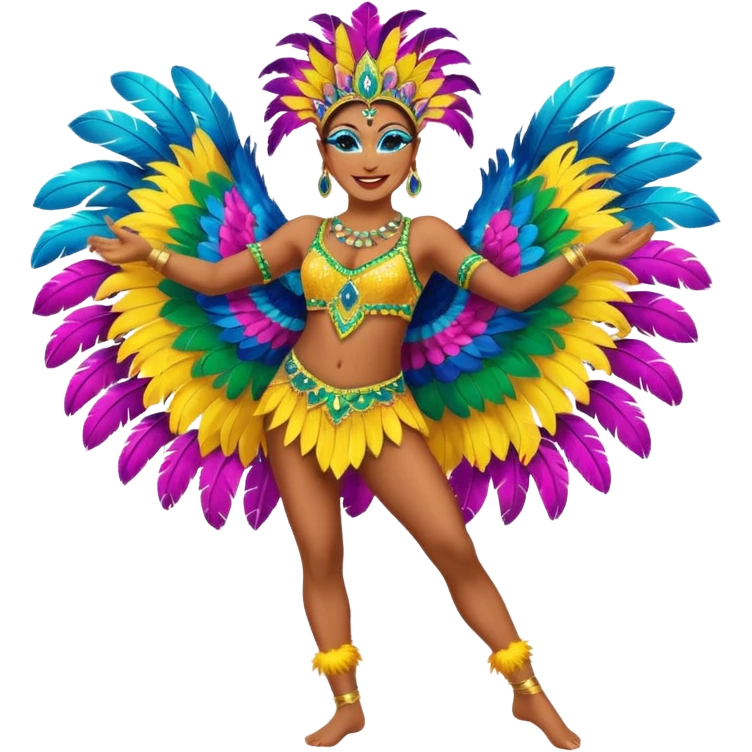 bailarina de samba de brasil cuerpo entero bailando emoji