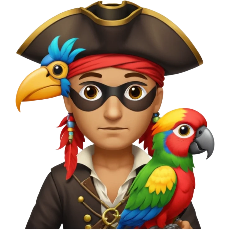pirate and parrot emoji