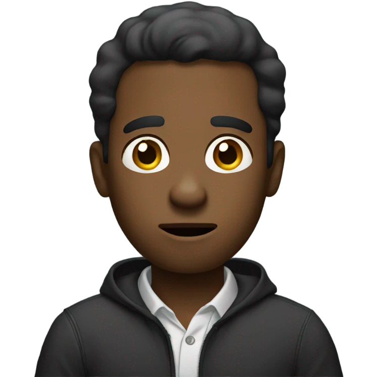 Confused black man emoji