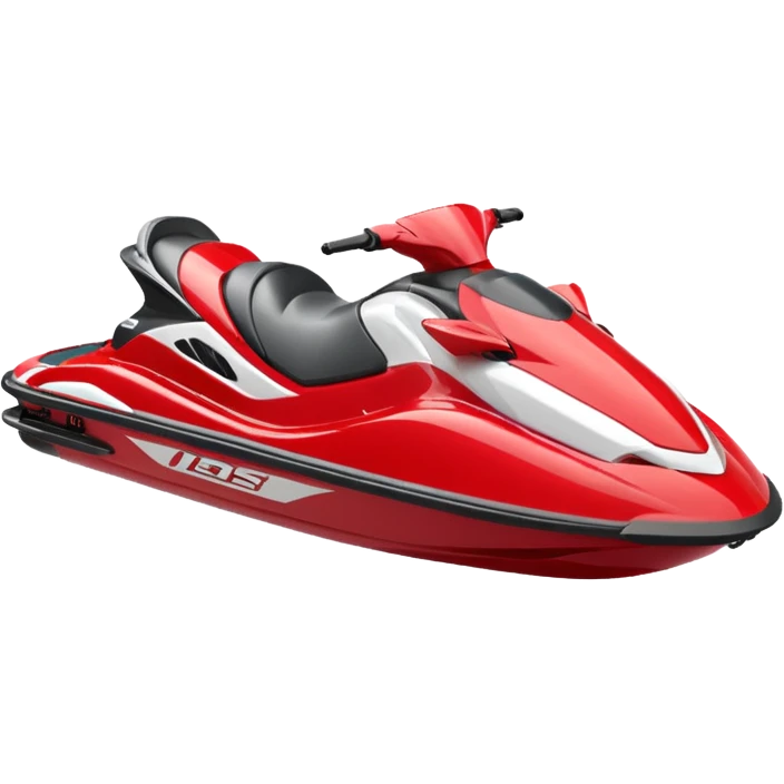 red and white jet ski facing left emoji