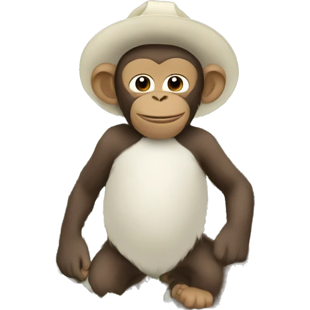 Monkey farming cotton emoji