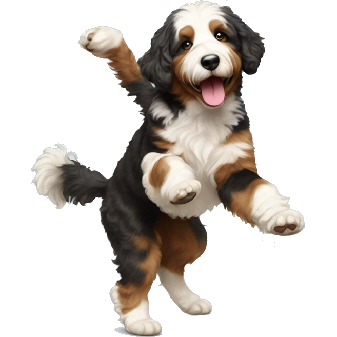 Bernedoodle dancing emoji