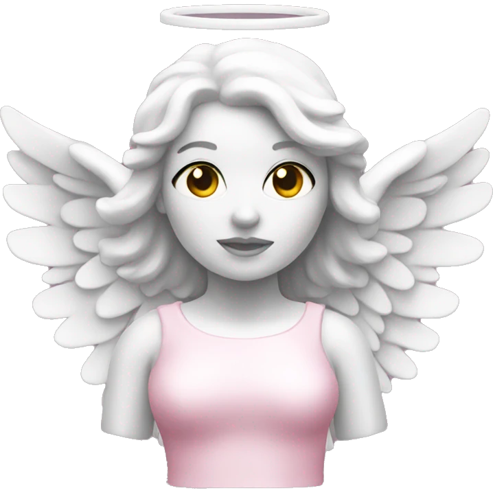  white pink  angel statue emoji