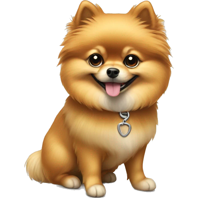 Pomeranian wearing boots emoji