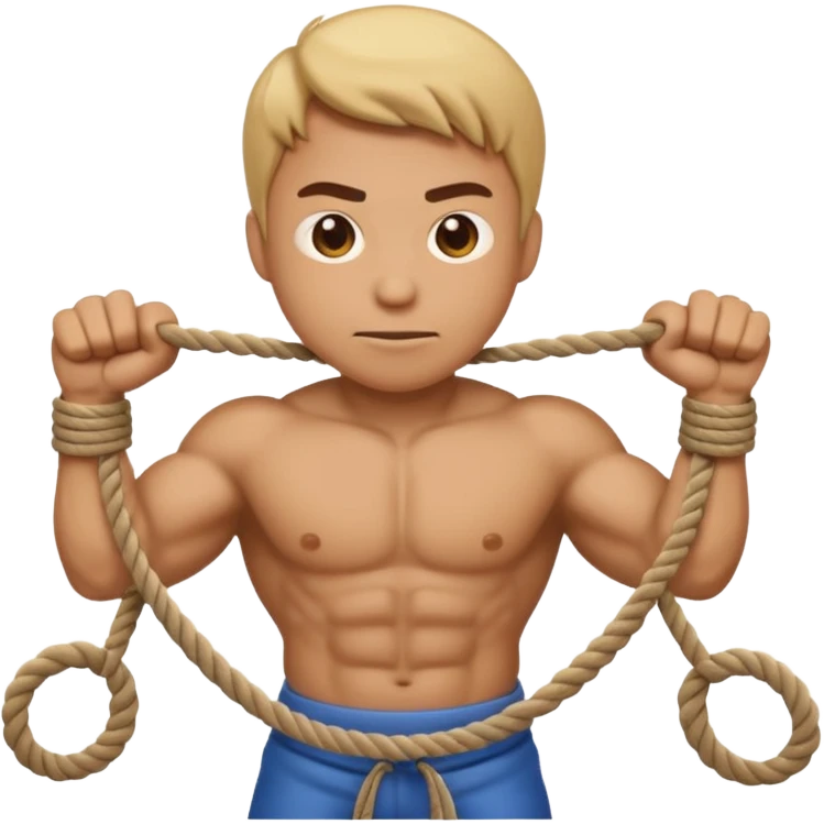 emoji person pulling a rope in tug of war emoji