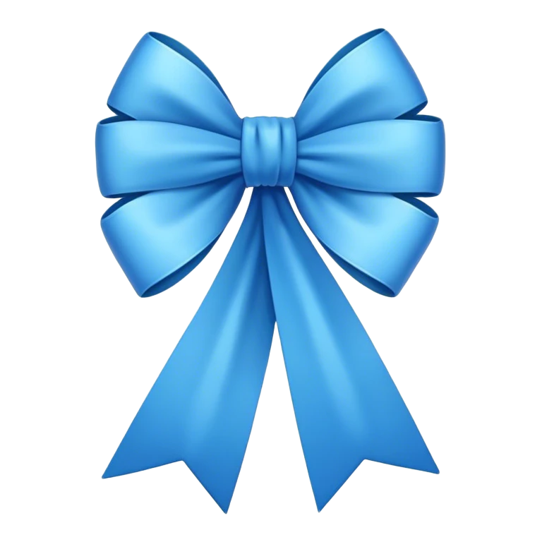 Blue bow emoji
