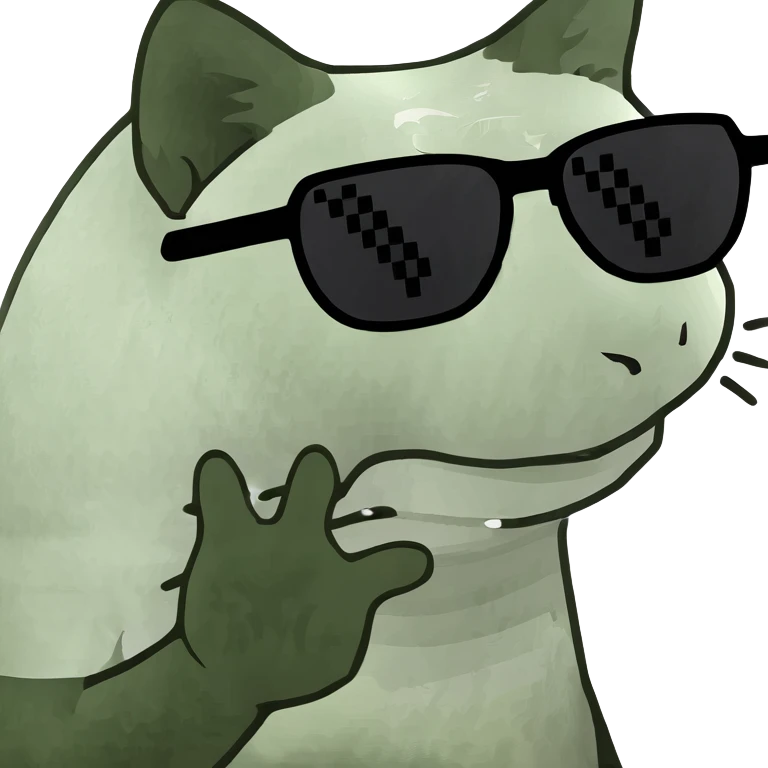 Cat with sunglasses emoji