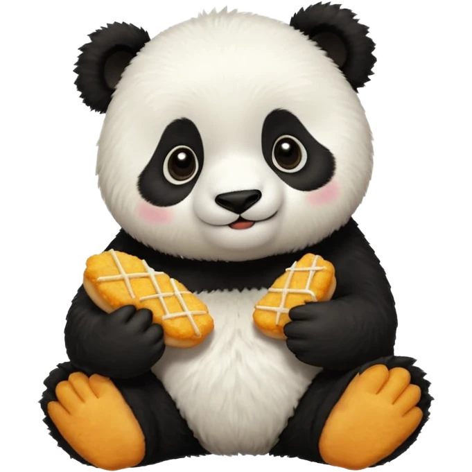 Panda eating nuggets  emoji