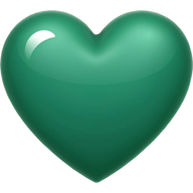 Dark green heart emoji