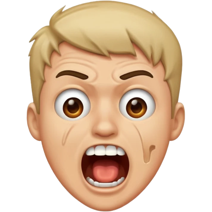 guy screaming emoji