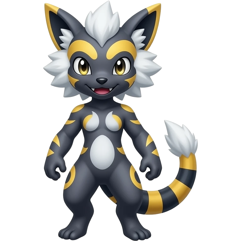 Litten-Absol-Luxray-Houndoom-Fakémon-hybrid emoji