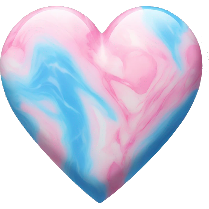 Marble pink and blue heart  emoji