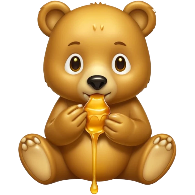 Bear eat honey emoji