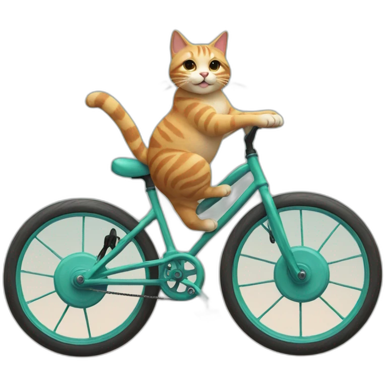 cat on unicycle emoji