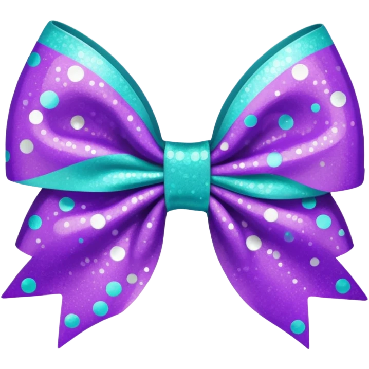 glitter purple and cian hair bow emoji