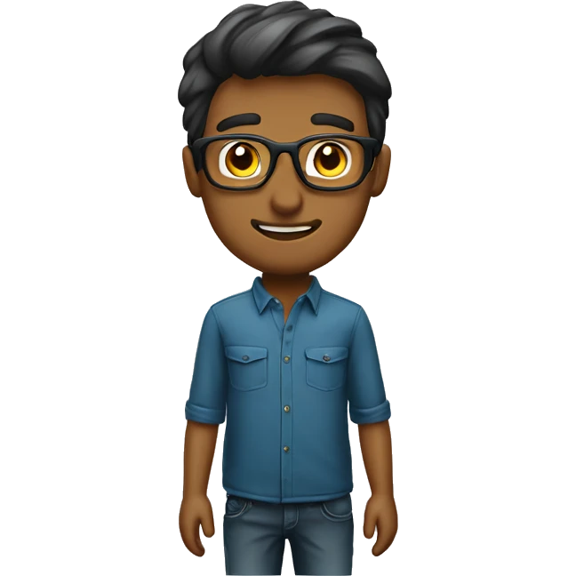 homme degarni lunette jeune emoji