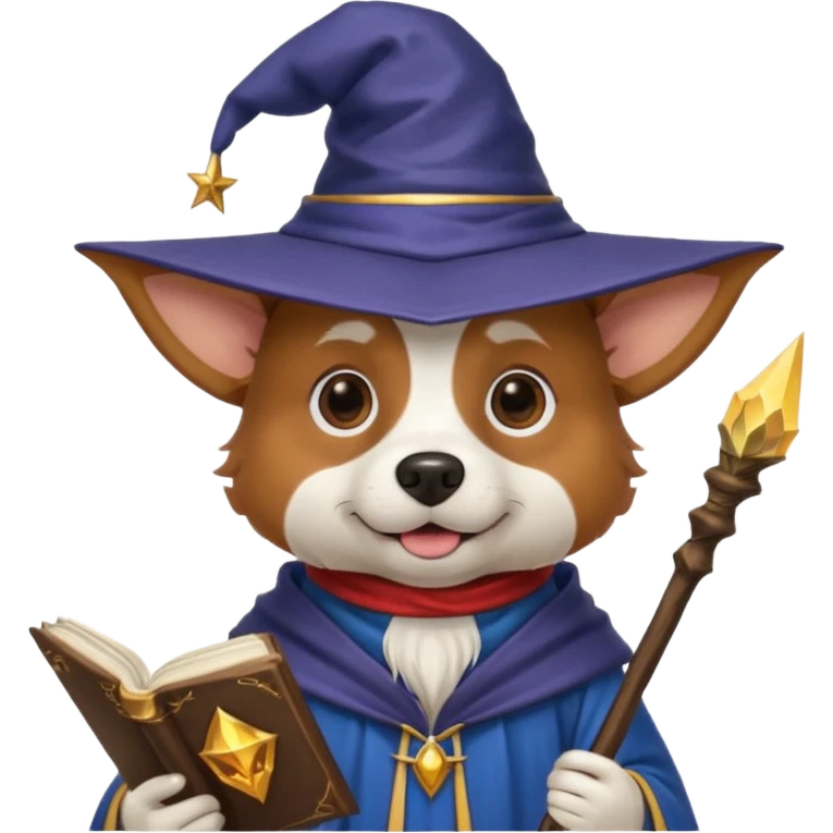 Dog wizard emoji