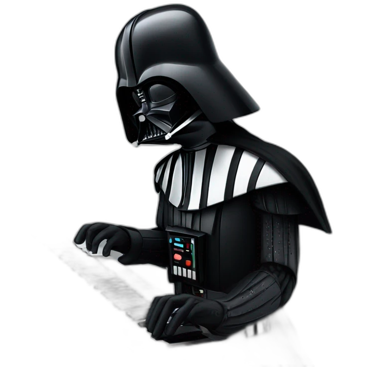 Darth Vader Playing the Piano emoji