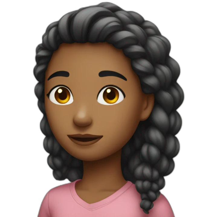 girl with big emoji