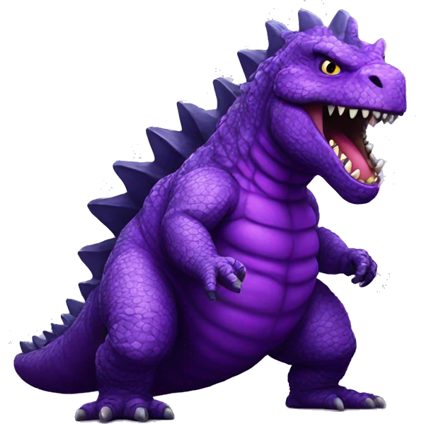 purple godzilla emoji