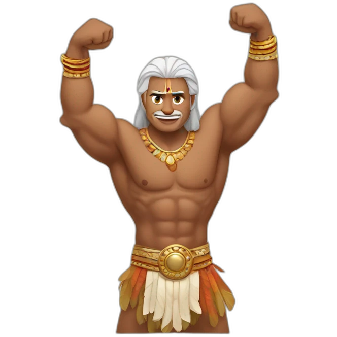 Arm Indian showing strength emoji