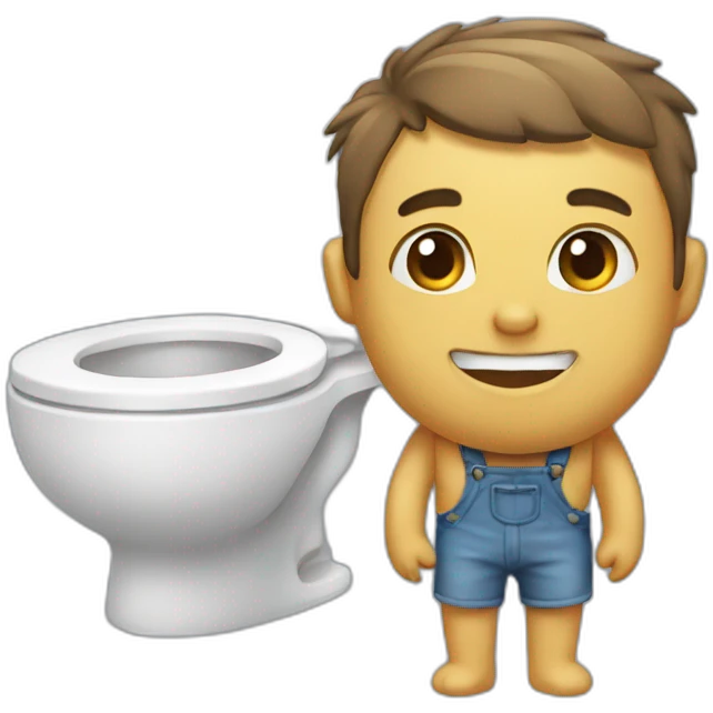 Chat qui est au toilette emoji