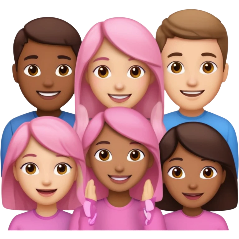pink video call between people emoji