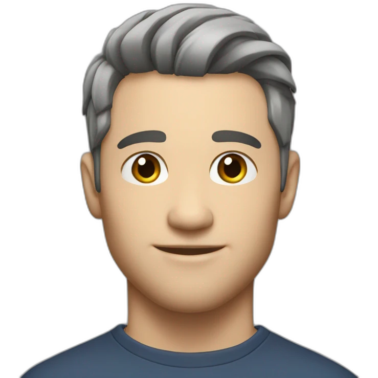 good looking white, athletic male with dark clean cut hair emoji
