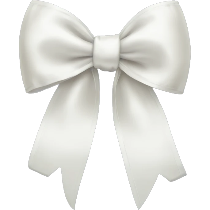 white satin bow emoji