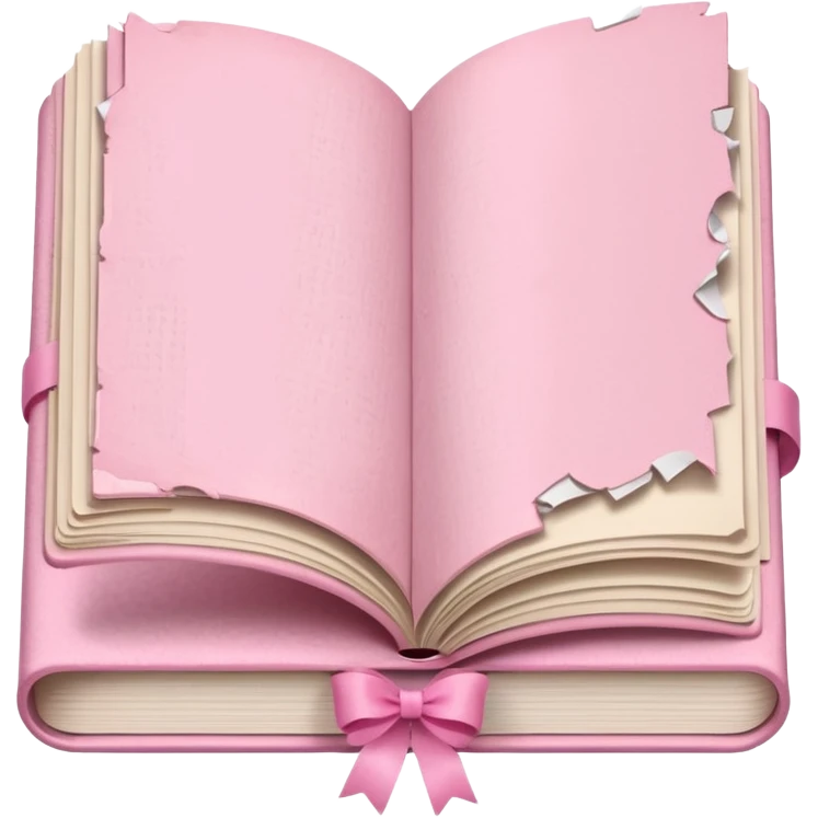 a cute baby pink scrap journal  emoji
