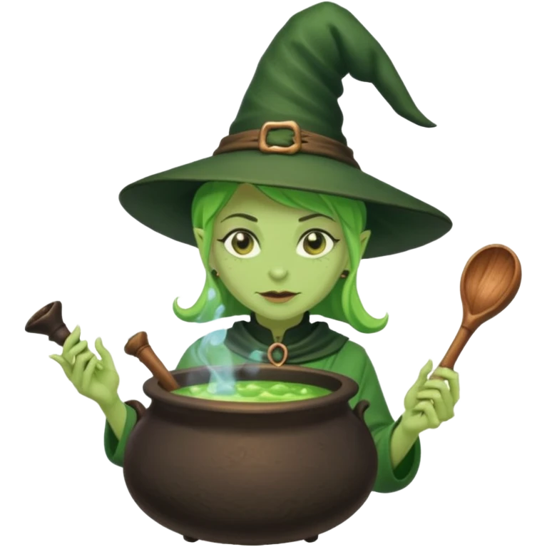 green witch cooking potion emoji
