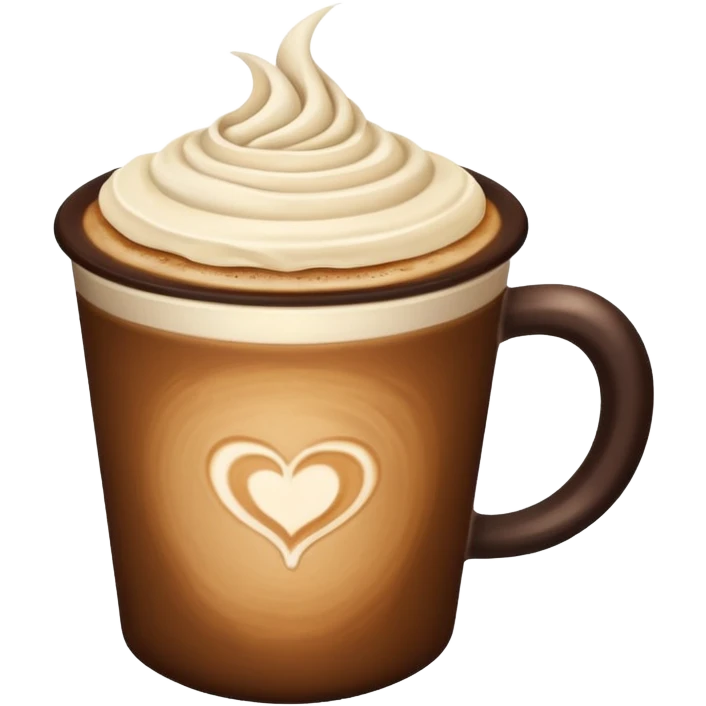 Coffee latte color  creamy and dark brown emoji