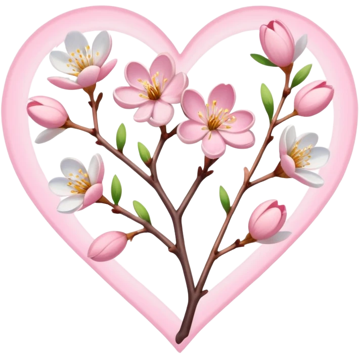 Vangogh almond blossom heart emoji