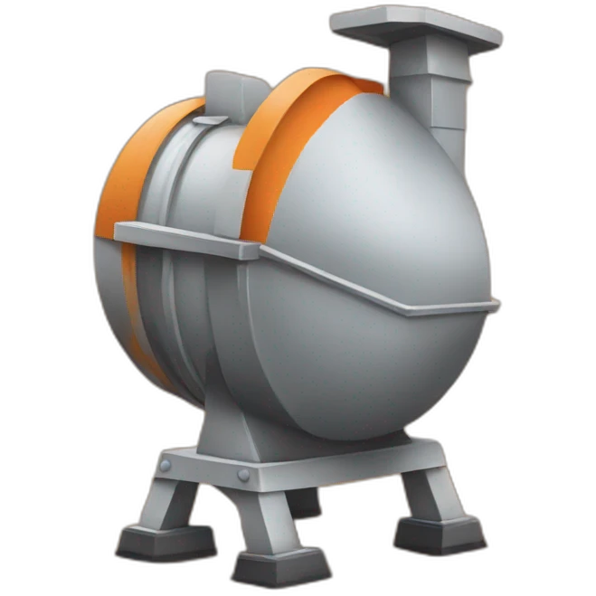 Orange concrete mixer emoji