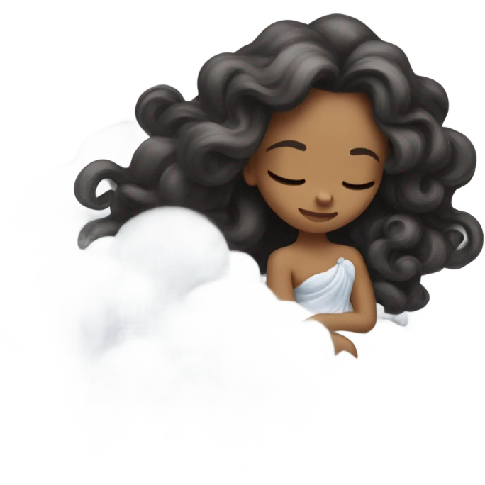 princess asleep on a cloud emoji