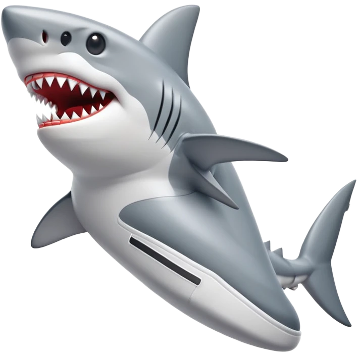 shark with sneakers emoji
