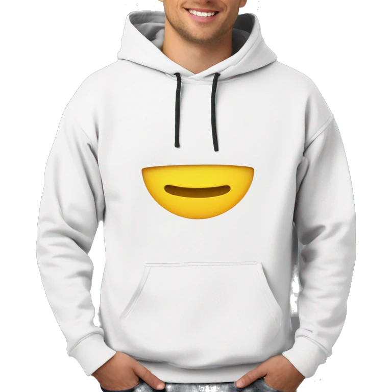 Plain White color pullover hoodie no person emoji