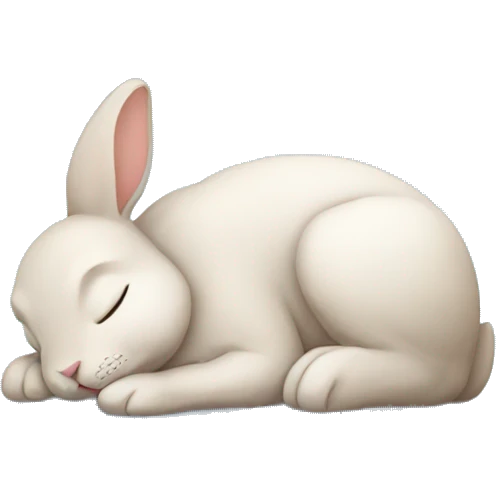 Bunny sleeping emoji