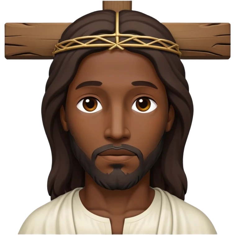 Black Jesus Christ on the cross  emoji