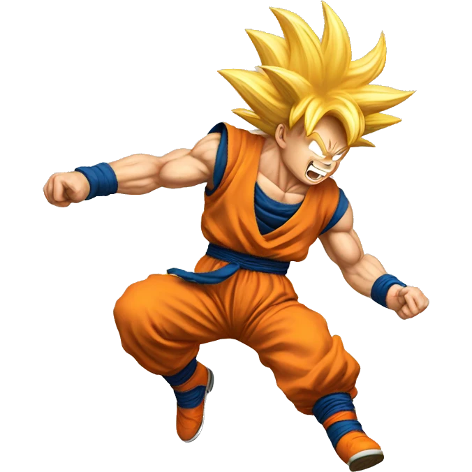 Goku jumping emoji