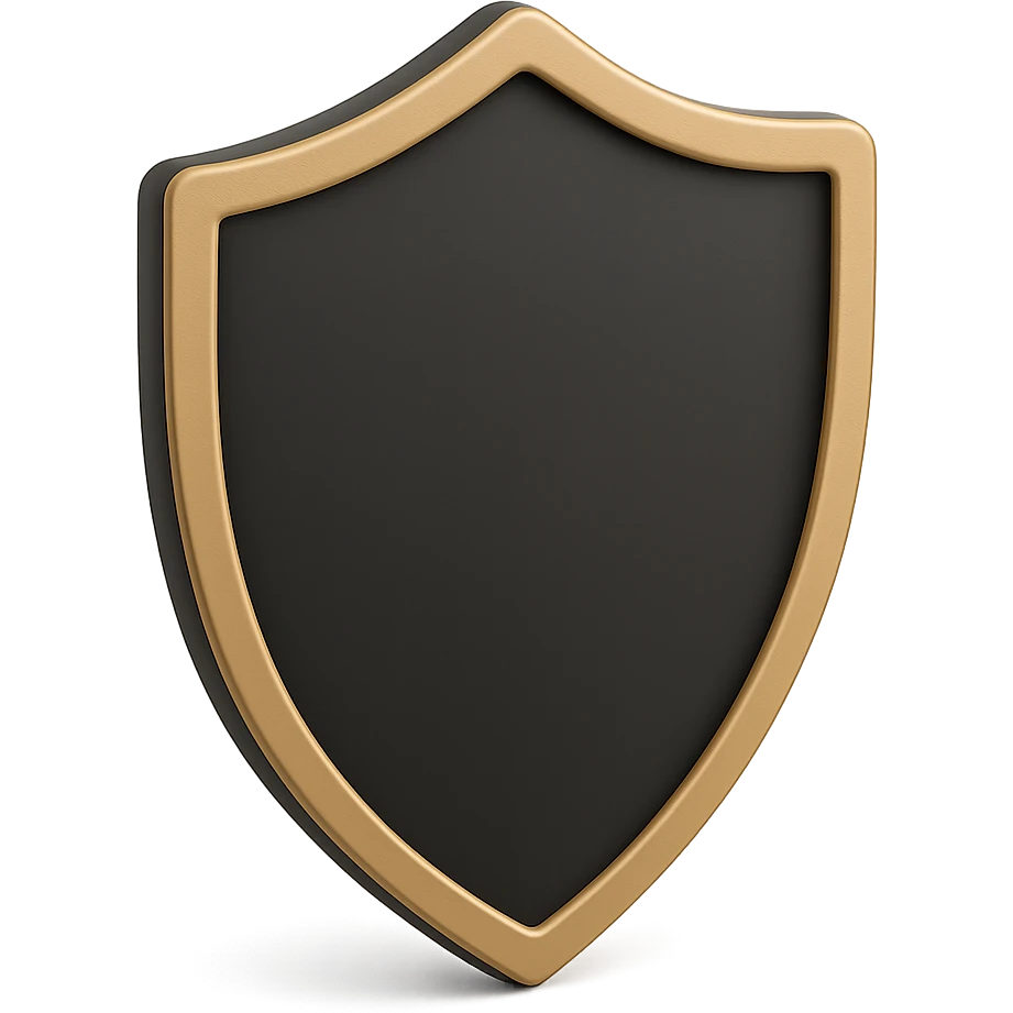 <systemPrompt>
  <style>
    <renderType>3D</renderType>
    <finish>Soft matte</finish>
    <colors>
      <primary>Black</primary>
      <secondary>Antique gold</secondary>
      <background>Pristine white</background>
    </colors>
    <composition>
      <angle>Isometric</angle>
      <shadows>Feathered</shadows>
      <lighting>Ambient glow</lighting>
    </composition>
    <tone>Minimalist</tone>
    <aesthetic>Simple and elegant</aesthetic>
  </style>
</systemPrompt>

{subject} = shield emoji