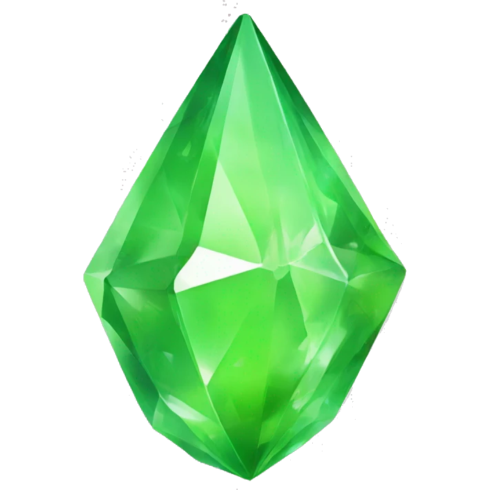 Bright Lime green transparent crystal emoji